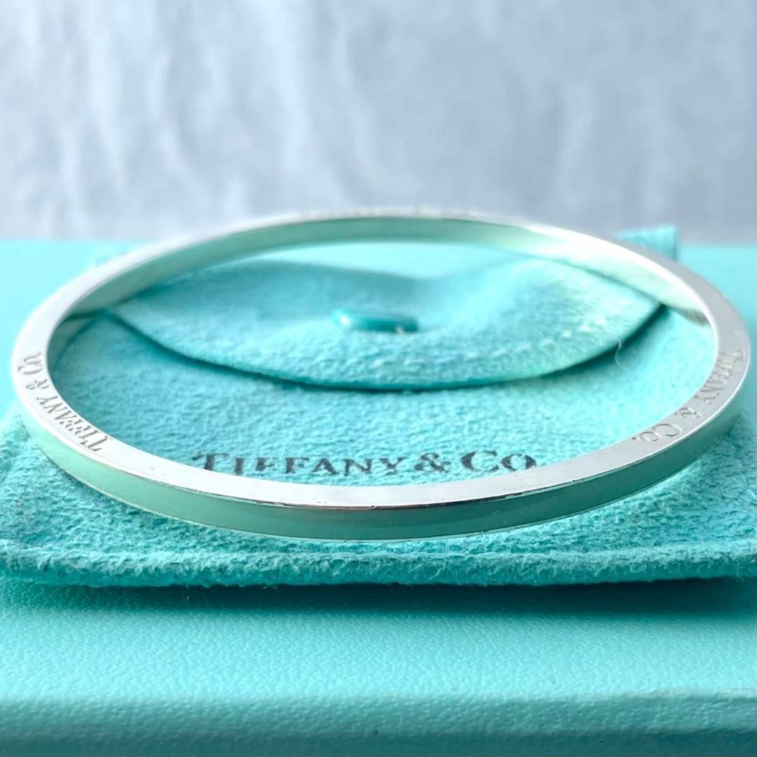 ティファニー 希少 ブルー エナメル バングル ブレスレット 925 PE7fe