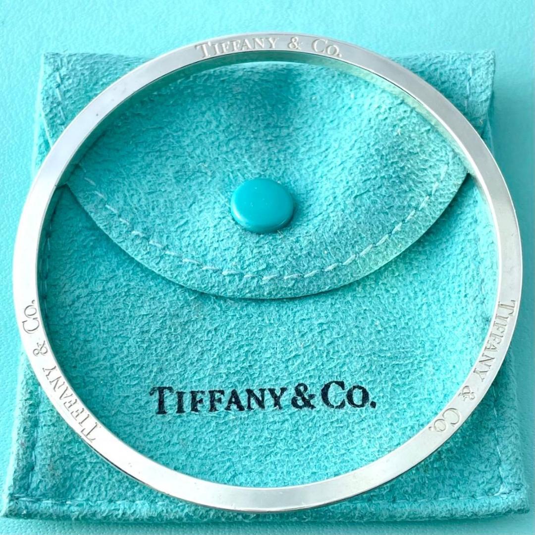 ティファニー 希少 ブルー エナメル バングル ブレスレット 925 PE7fe