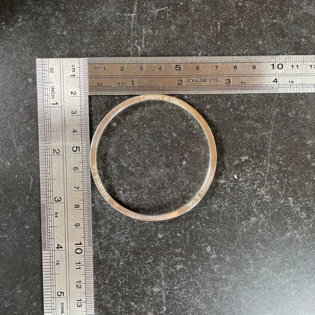 ティファニー 希少 ブルー エナメル バングル ブレスレット 925 PE7fe