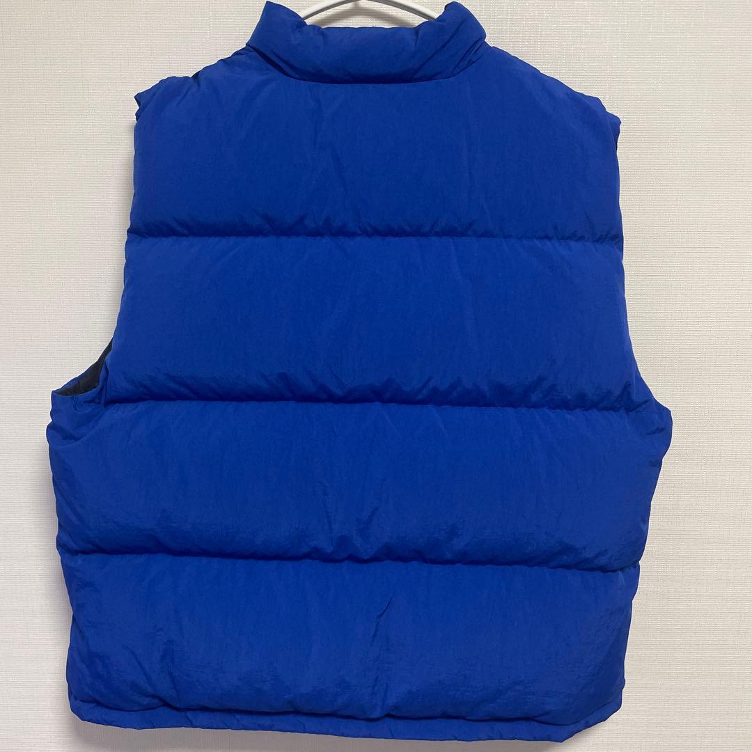 リバーシブル ダウンベスト black&blue