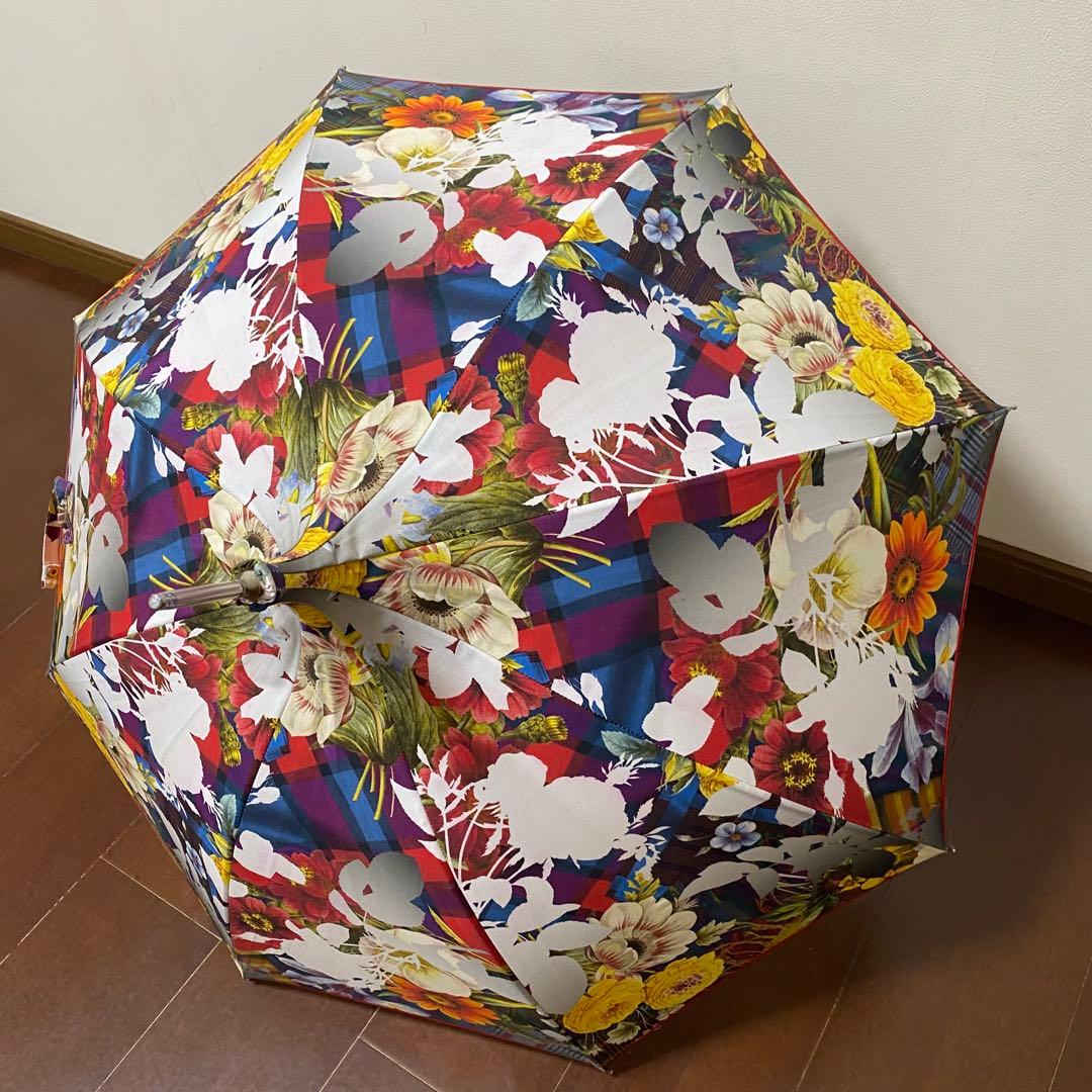 【最終価格】Vivienne Westwood 花柄 日傘 晴雨兼用 長傘 赤
