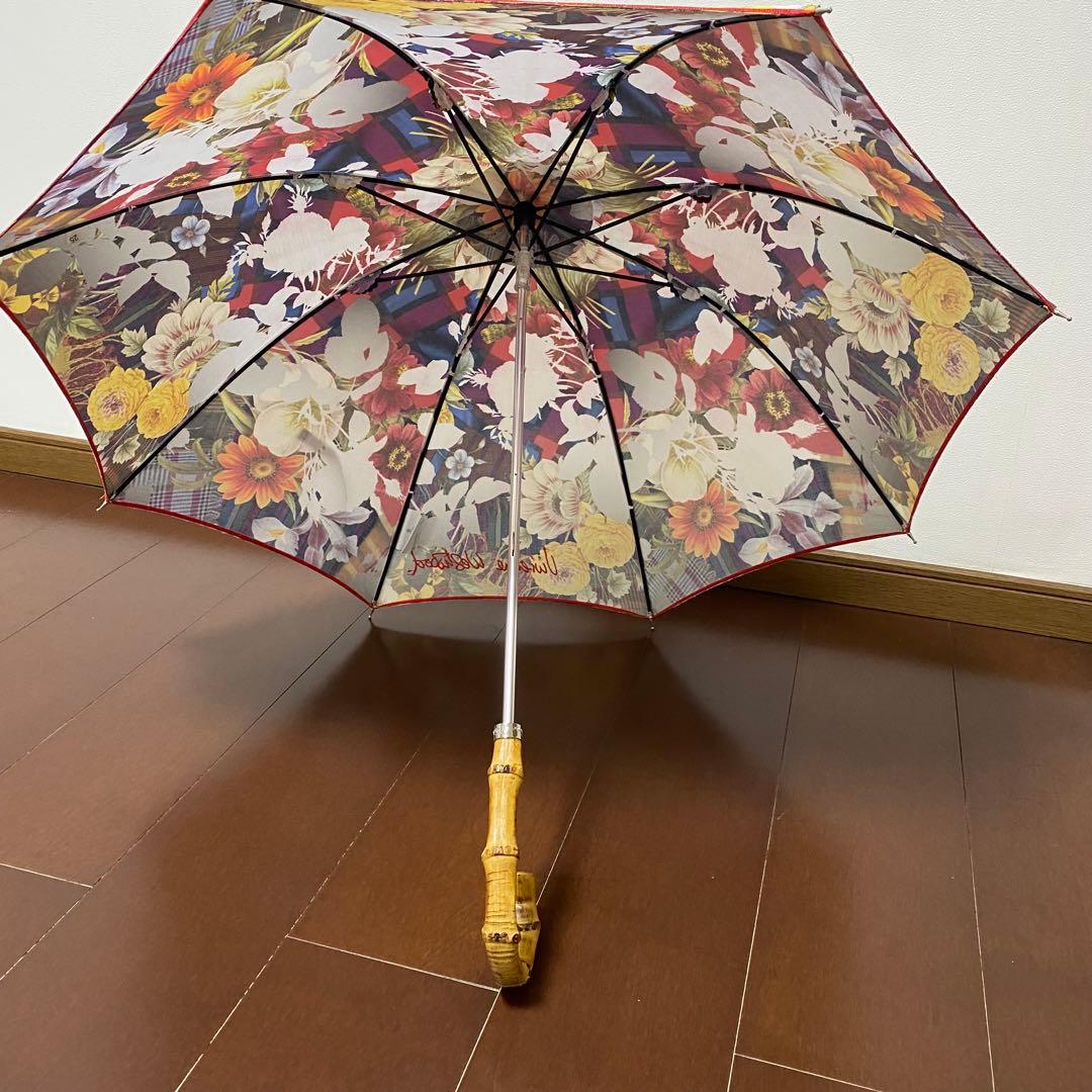 【最終価格】Vivienne Westwood 花柄 日傘 晴雨兼用 長傘 赤