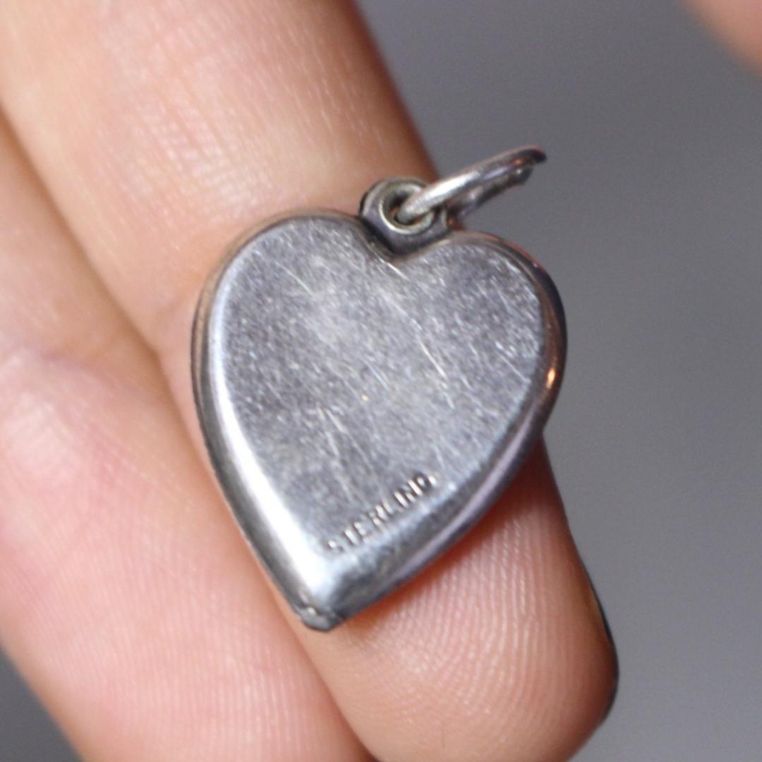 40s　スウィートハートジュエリー　パフィハート　シルバー　十字架　クロス