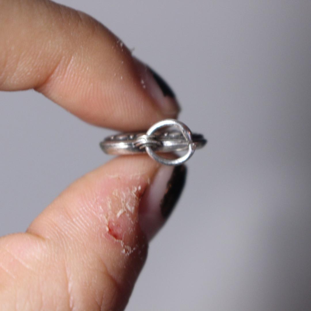 40s　スウィートハートジュエリー　パフィハート　シルバー　十字架　クロス