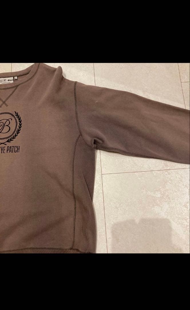 BLACK EYE PATCH バーガンディトレーナーXL スウェット