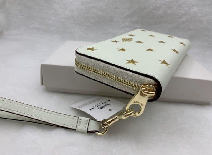 新品未使用コーチ長財布スター星柄ホワイトレディースメンズ送料無料即日発送