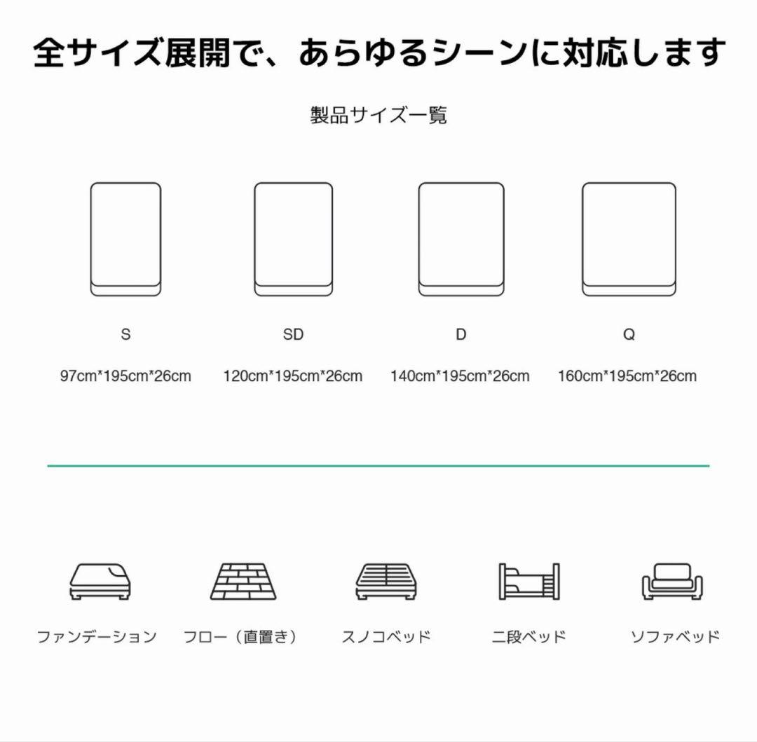 にかさま専用♡Novillマットレスセミダブル硬め圧縮梱120×195×22cm