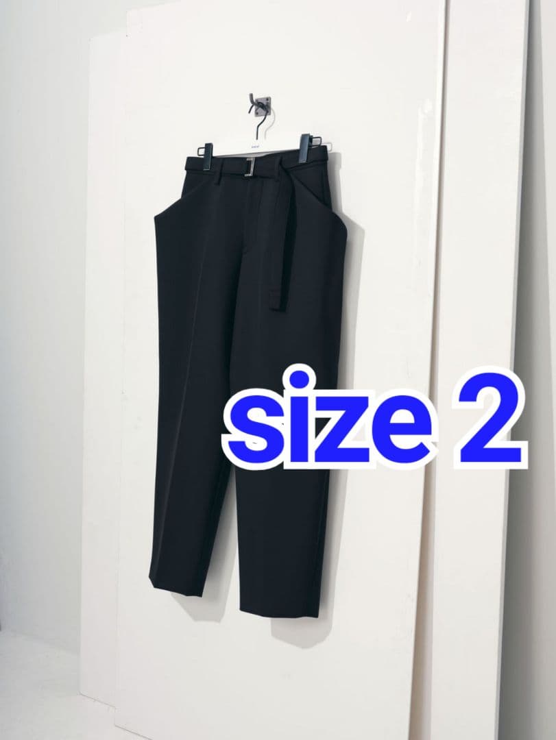 パンツ 25SS Sacai Suiting Bonding Pants Black 2