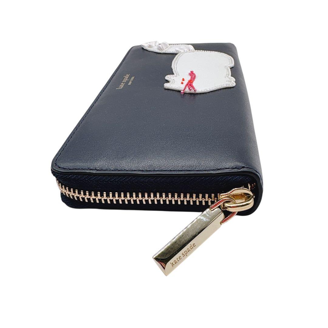 kate spade 未使用品☆ケイトスペード 長財布 猫 ネイビー 完売品