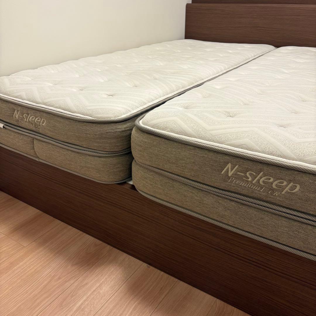 【10/18まで】マットレス＋クイーンベッドフレーム セット