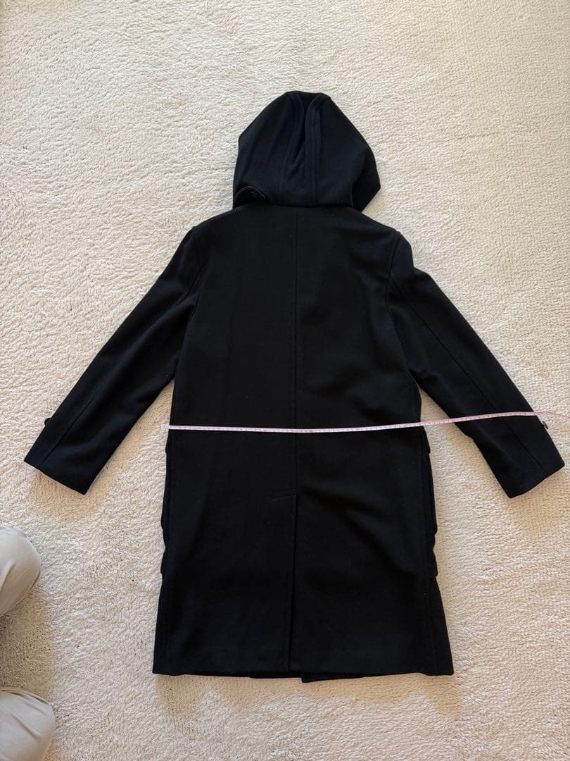 コムデギャルソンオムピュルス ブラックダッフルコート フード付きMサイズ