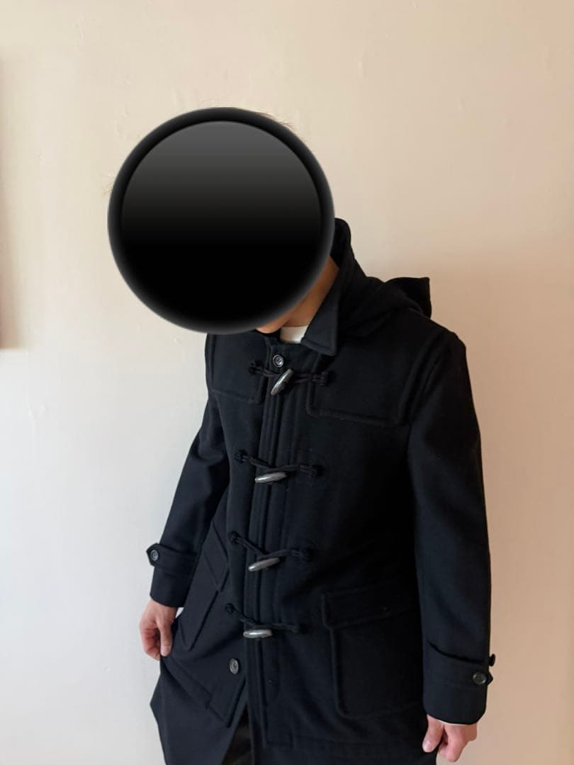 コムデギャルソンオムピュルス ブラックダッフルコート フード付きMサイズ