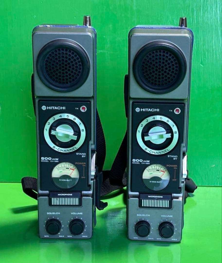 日立　市民ラジオ合法トランシーバー無線機2台セットCH-580 500W8ch