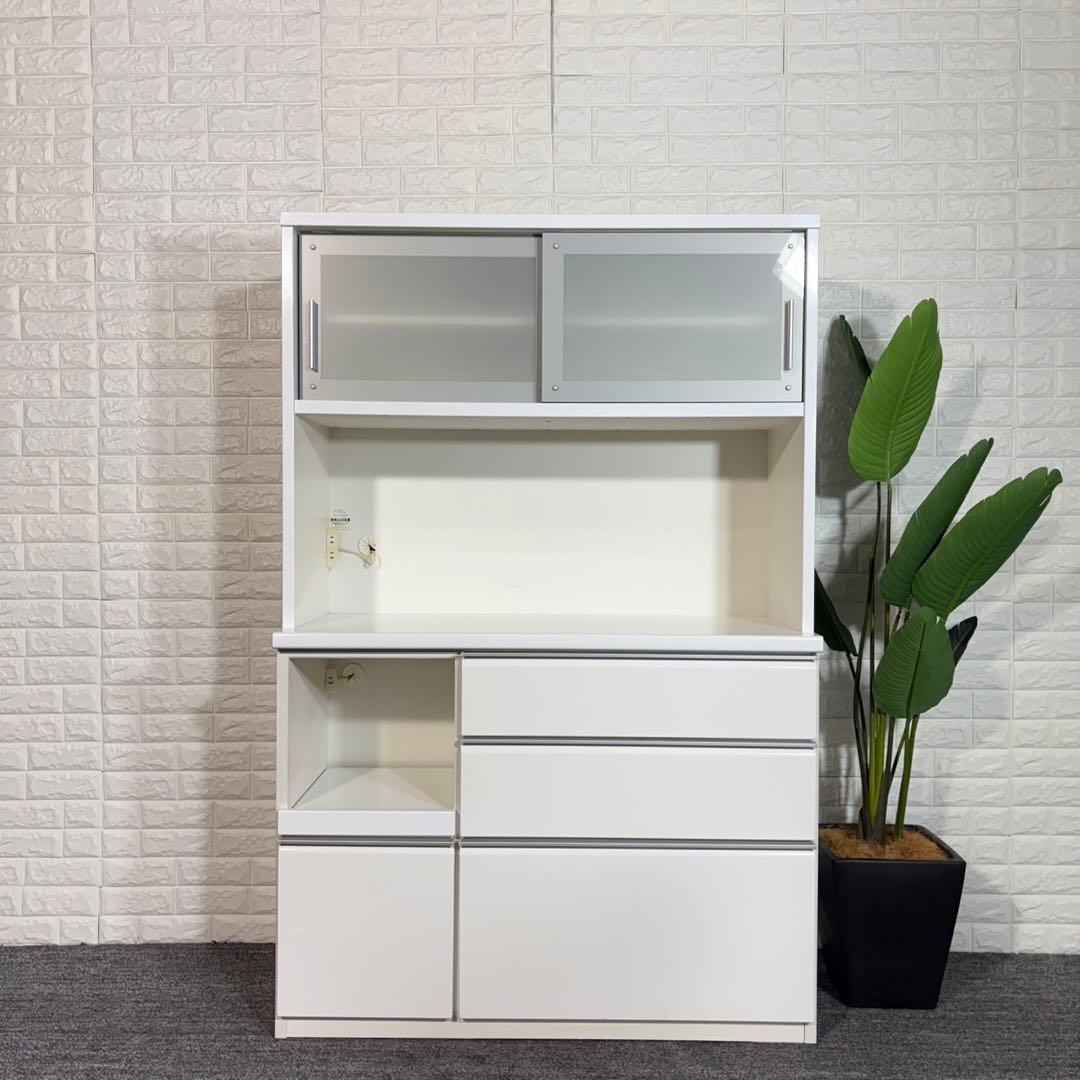 松田家具 モコレンジ カップボード 食器棚 大容量 キッチン収納 B007