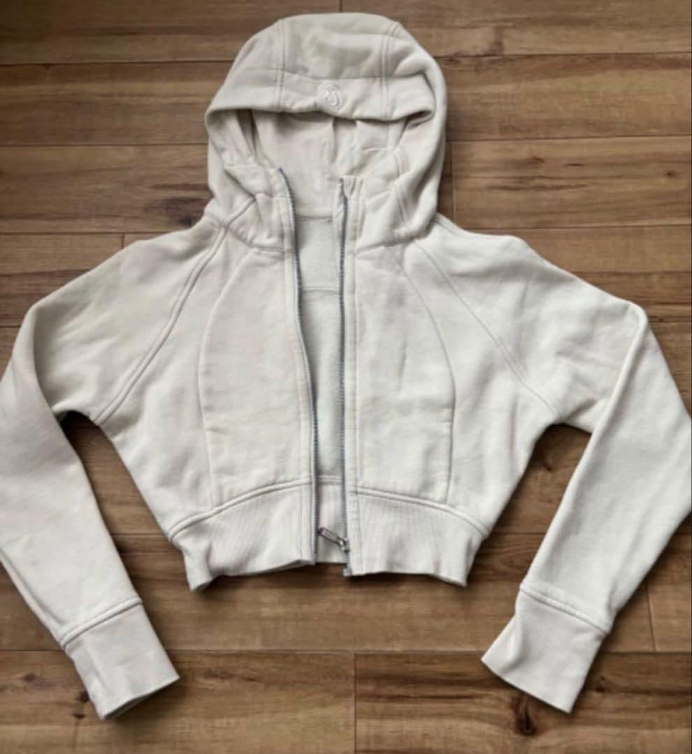 【Lululemon】Scuba フルジップクロップ フーディー　サイズ4