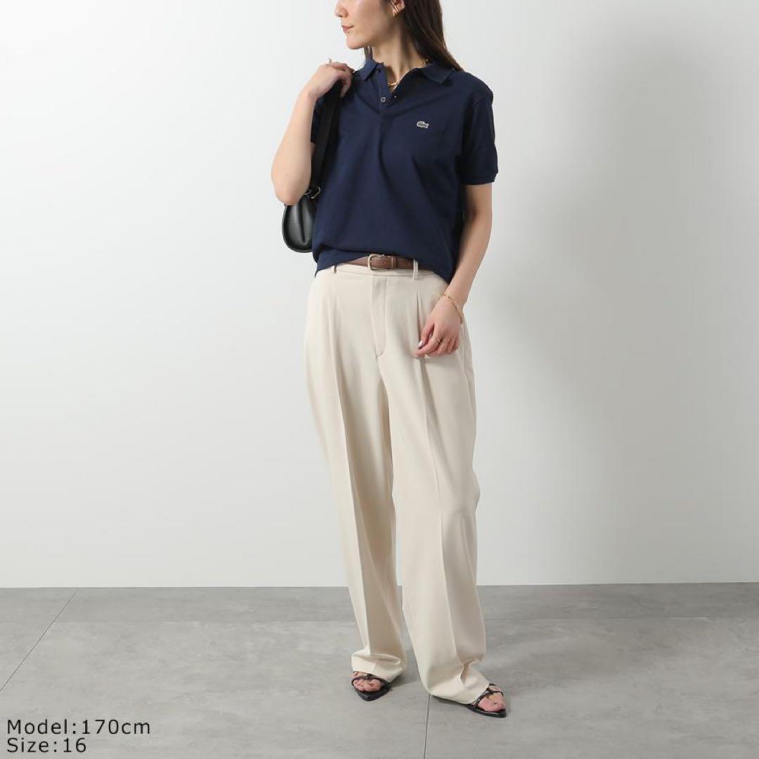 ★タグ付き新品★ LACOSTE ラコステ ポロシャツ ロゴ 半袖 鹿の子