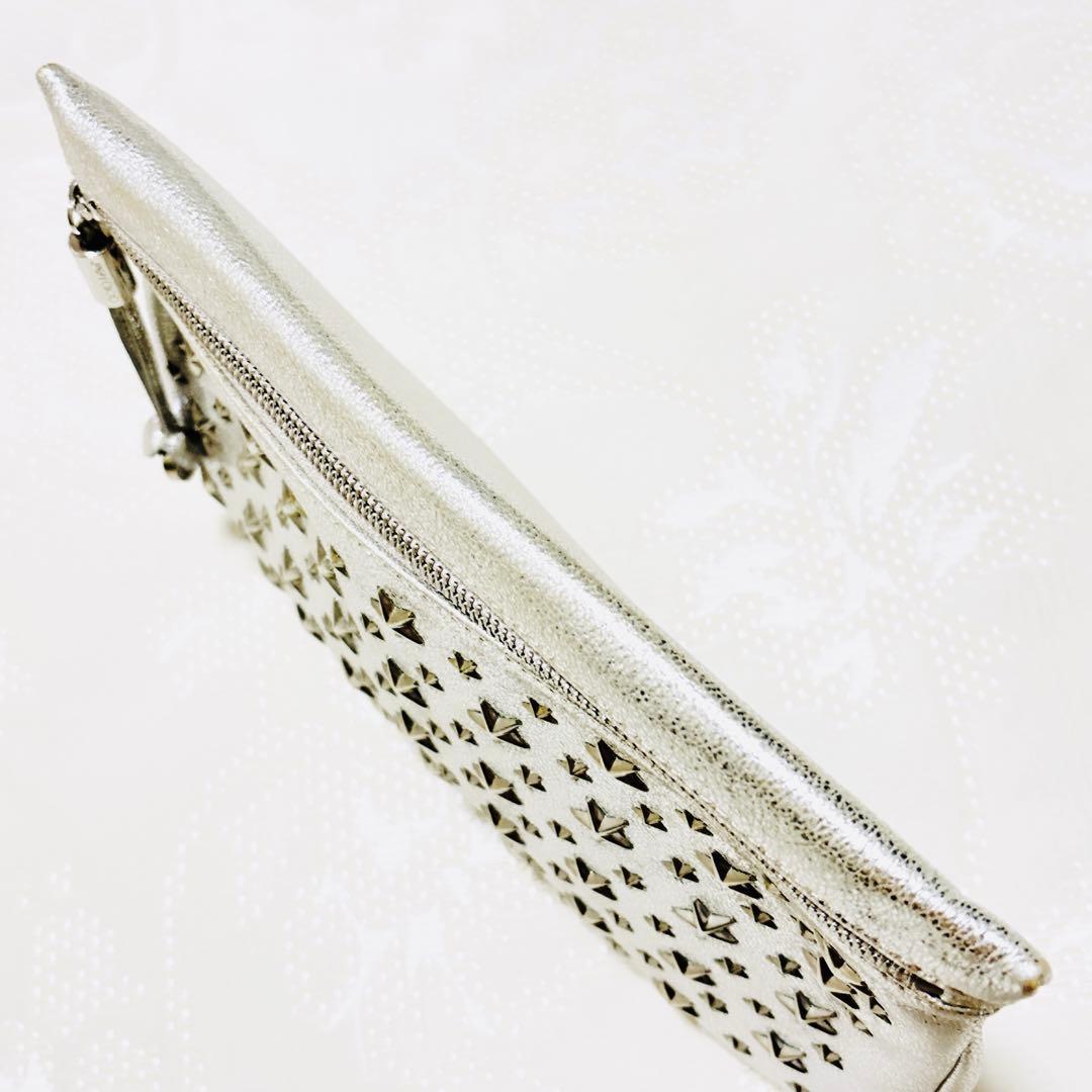 新品級 ジミーチュウ ラムレザー ZENA スタースタッズ シルバー ゼナ