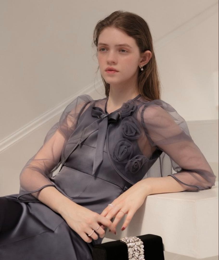 leja ボレロ付きシースルーパーティードレス Sサイズ