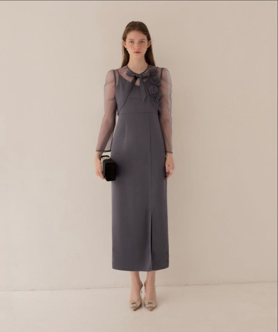 leja ボレロ付きシースルーパーティードレス Sサイズ