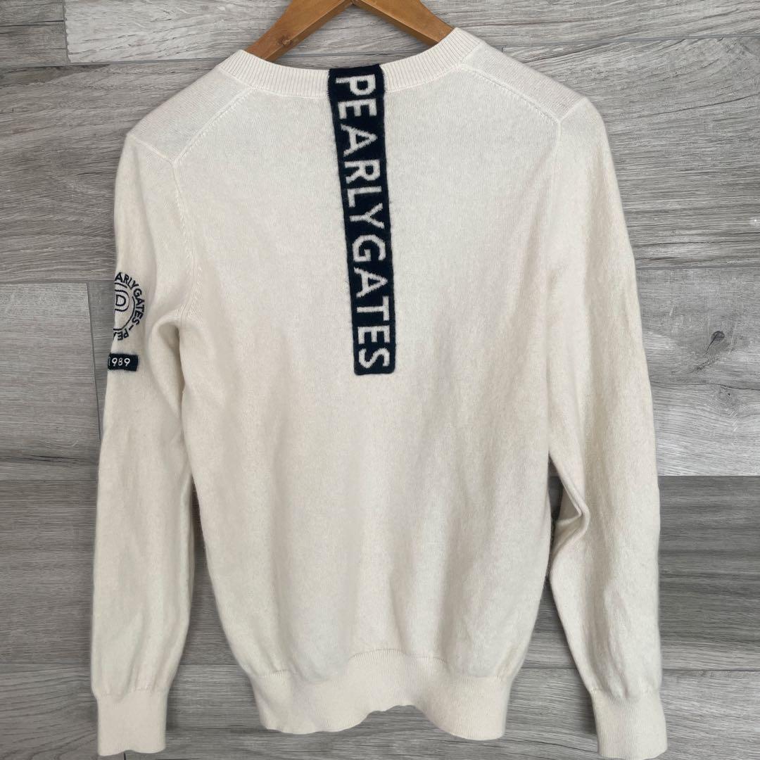 PEARLY GATES ホワイト カシミヤ100%セーター サイズ2