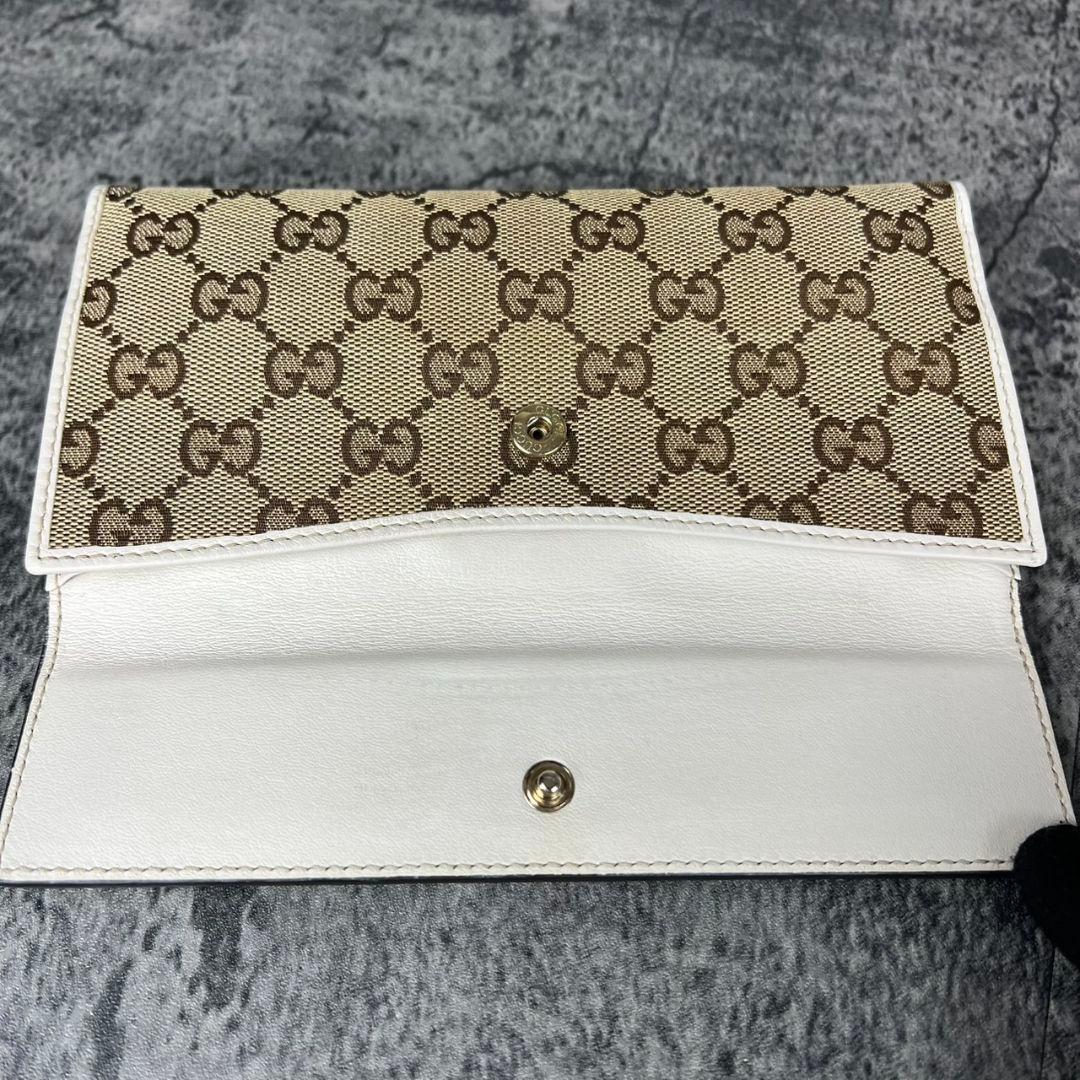 GUCCI GGキャンバス ラブリーハート 長財布 Wホック