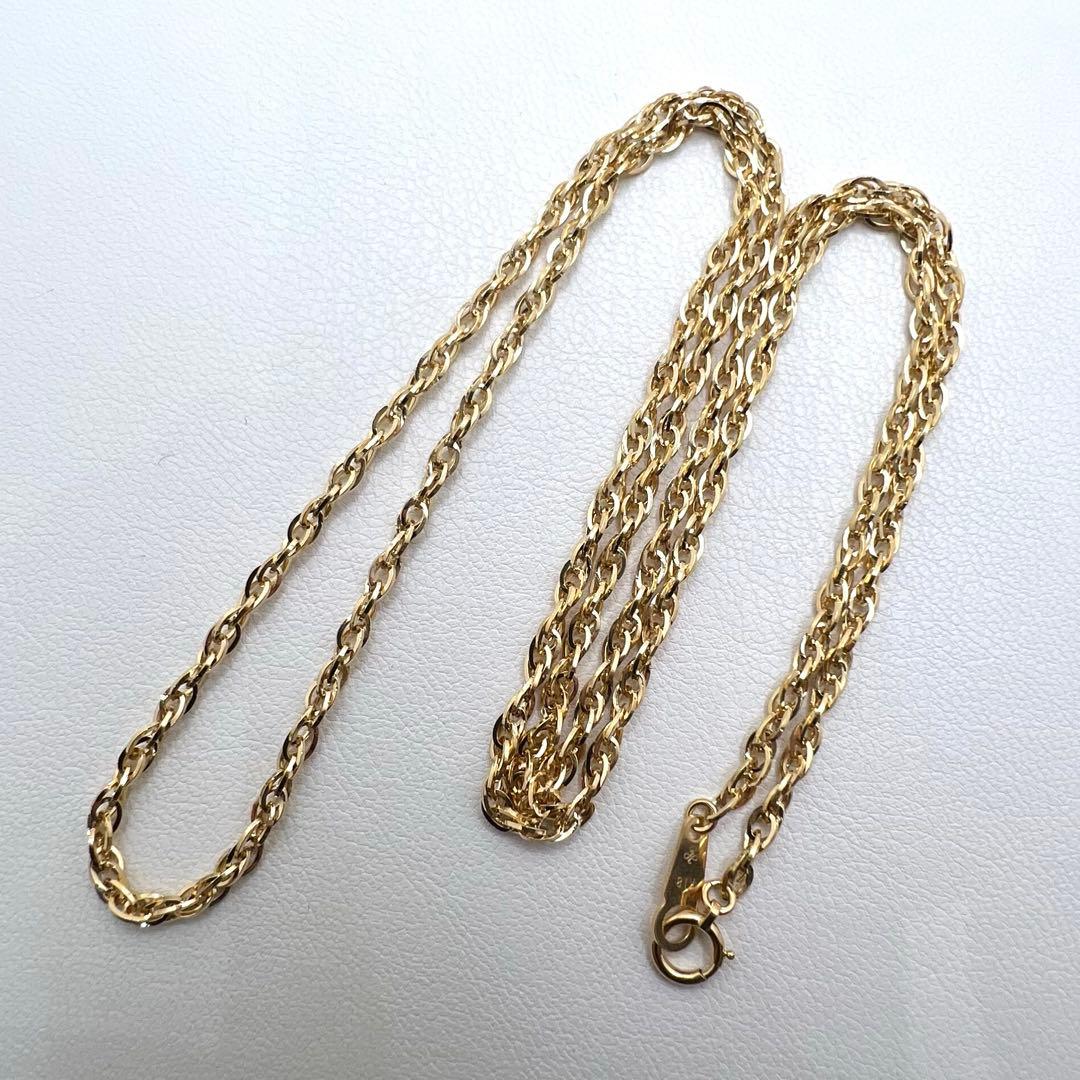 K18 ネックレス　幅2.5㎜　59cm 10.02 g ジュエリーマキ印