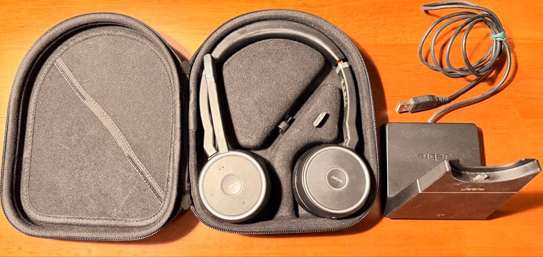 【通電確認済】Jabra Evolve75ワイヤレスヘッドセット（充電スタンド付