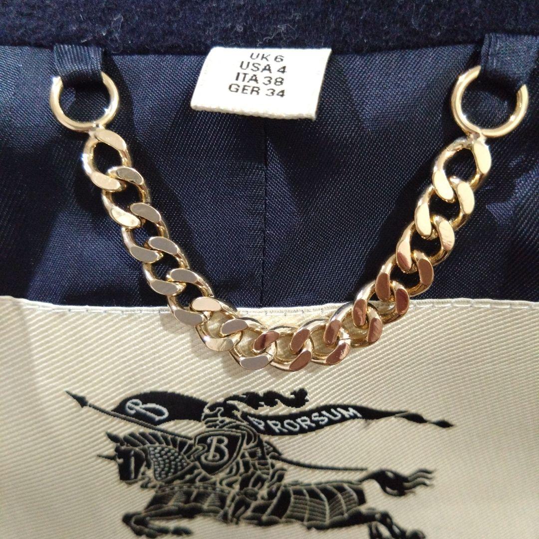 バーバリー ロンドン　ウールカシミヤ混 ナポレオンコート Pコート