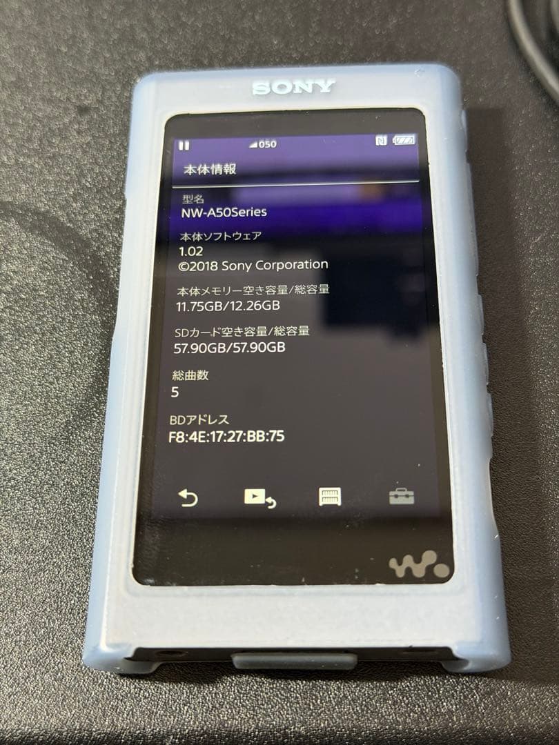 SONY NW-A55 ウォークマン microSDカード付き