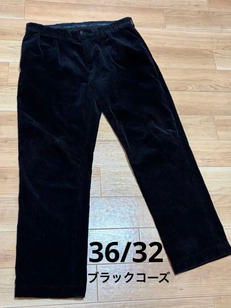 90's ラルフローレン　コーデュロイパンツ ブラック