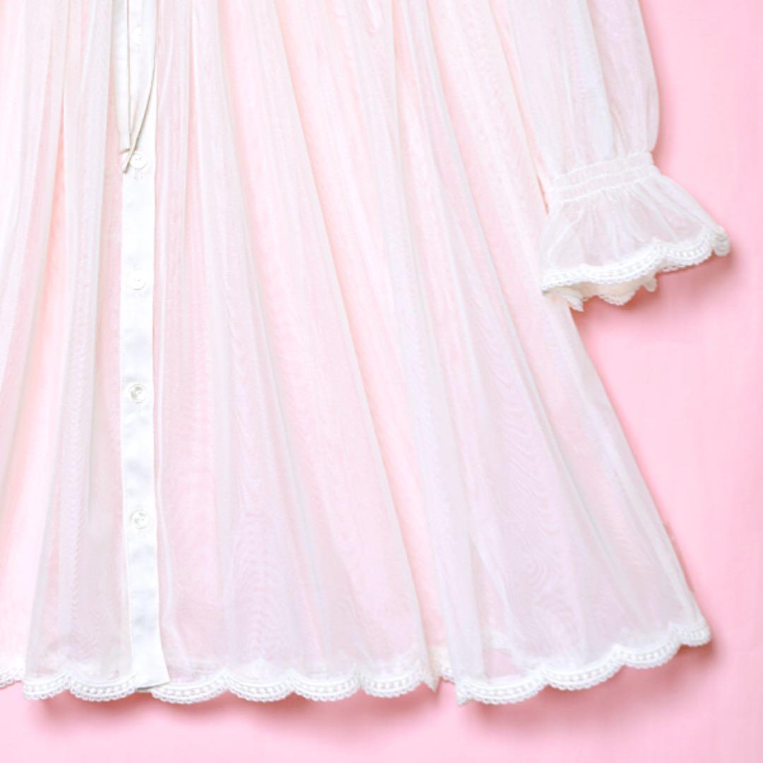 新品未使用 メロディバスケット 朝霧を纏うロングカーディガン 白