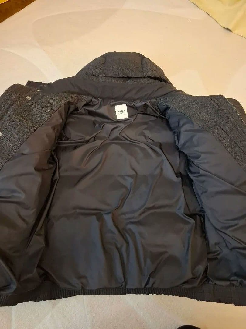 TAKEO KIKUCHI ウールライク　チェック　ダウン　ブルゾン