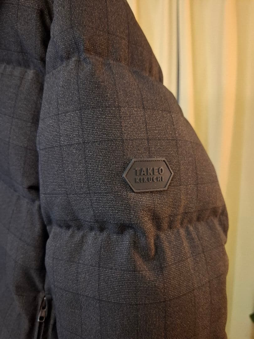 TAKEO KIKUCHI ウールライク　チェック　ダウン　ブルゾン