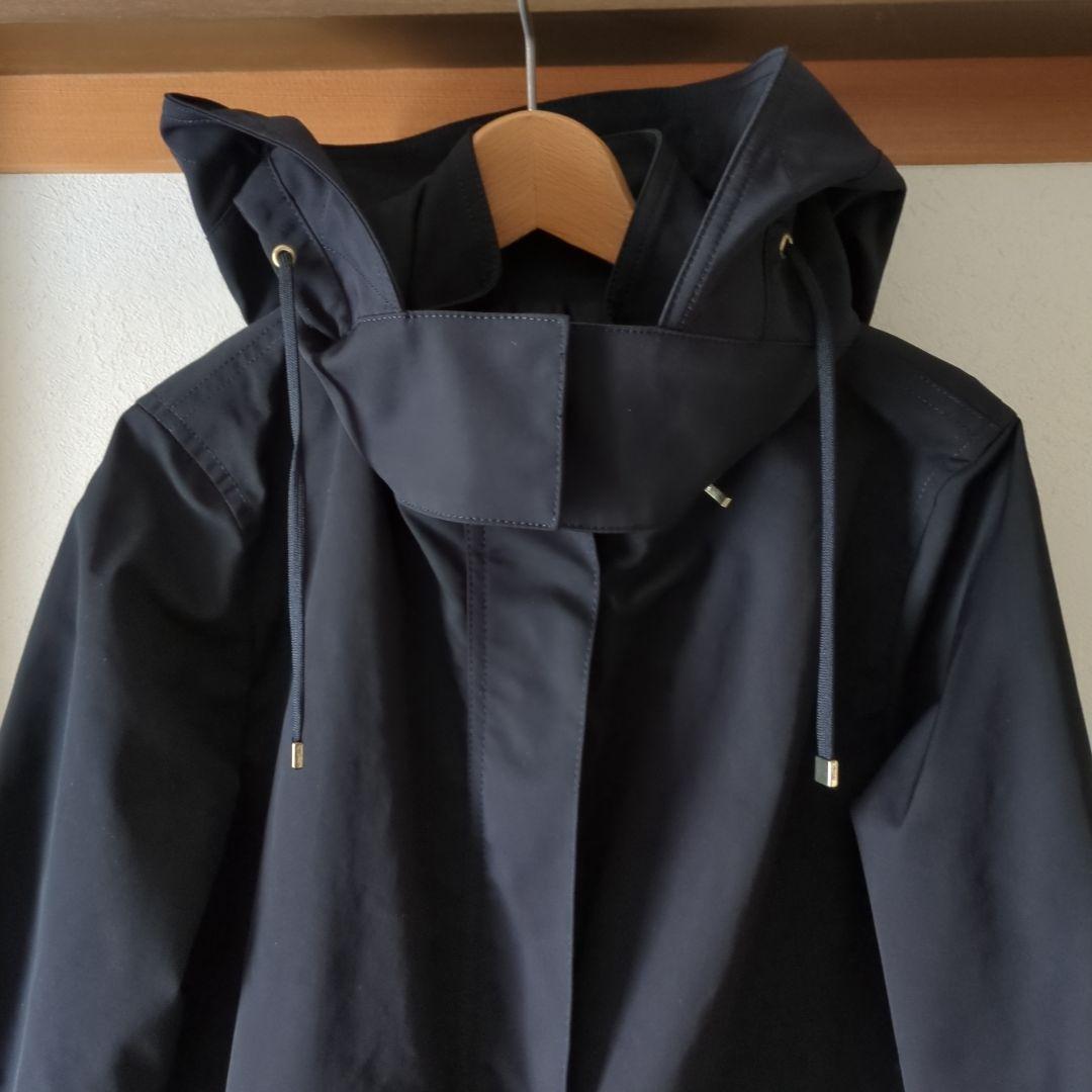 INDIVI インディヴィ ライナー付コート 撥水加工 黒 ブラック 05 XS