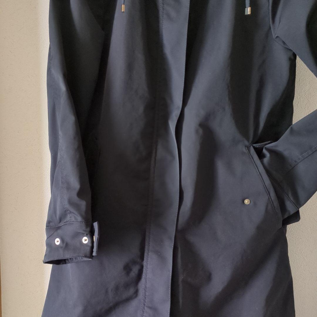 INDIVI インディヴィ ライナー付コート 撥水加工 黒 ブラック 05 XS