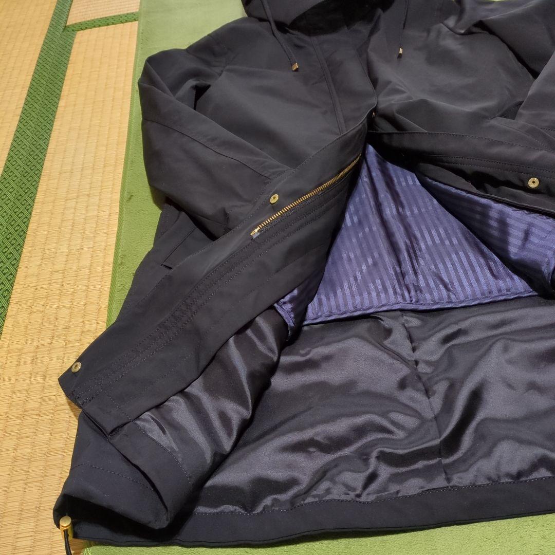 INDIVI インディヴィ ライナー付コート 撥水加工 黒 ブラック 05 XS