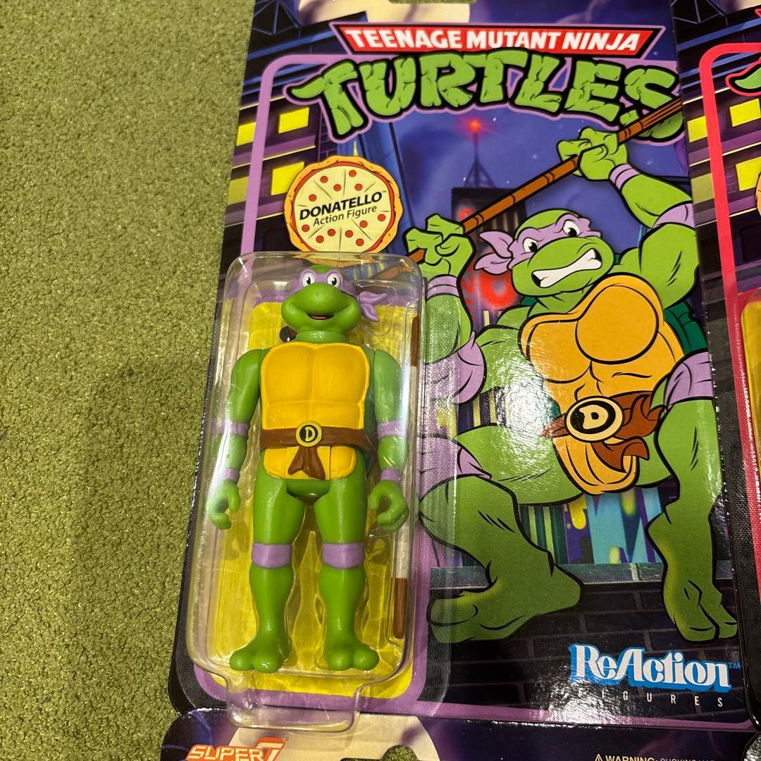 TMNT フィギュア 4体セット　スーパー7 リアクション　タートルズ