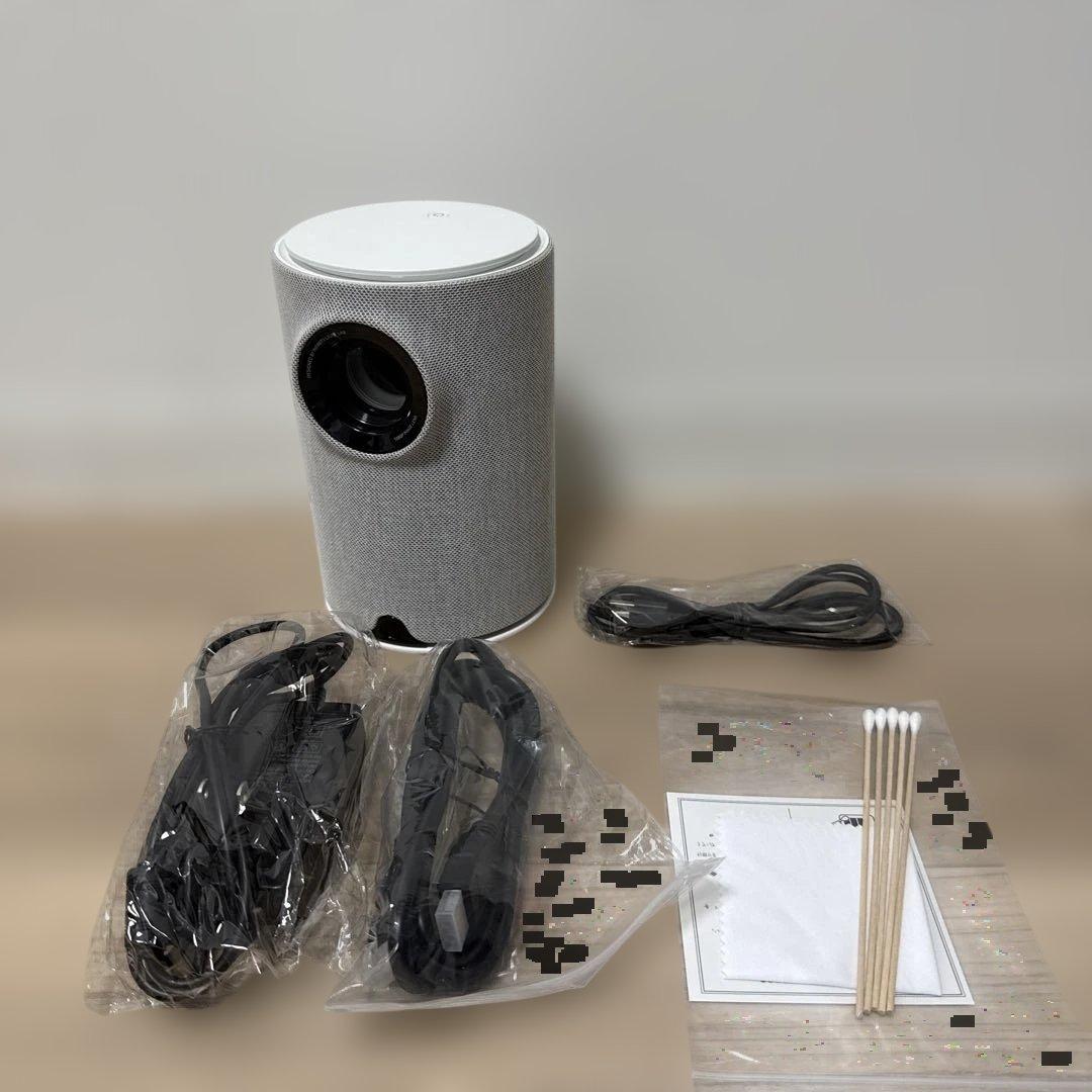 小型プロジェクター　家庭用　ホームシアター　ホワイト　Bluetooth