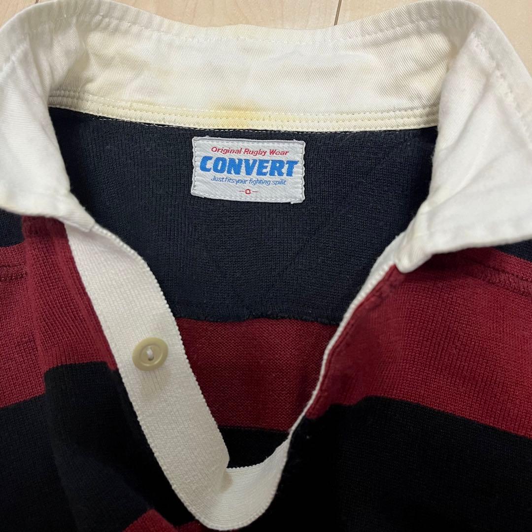 80s CONVERT コンバート 早稲田大学 ラグビー 蹴球部 ラガーシャツ
