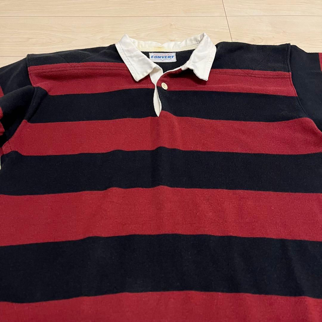 80s CONVERT コンバート 早稲田大学 ラグビー 蹴球部 ラガーシャツ