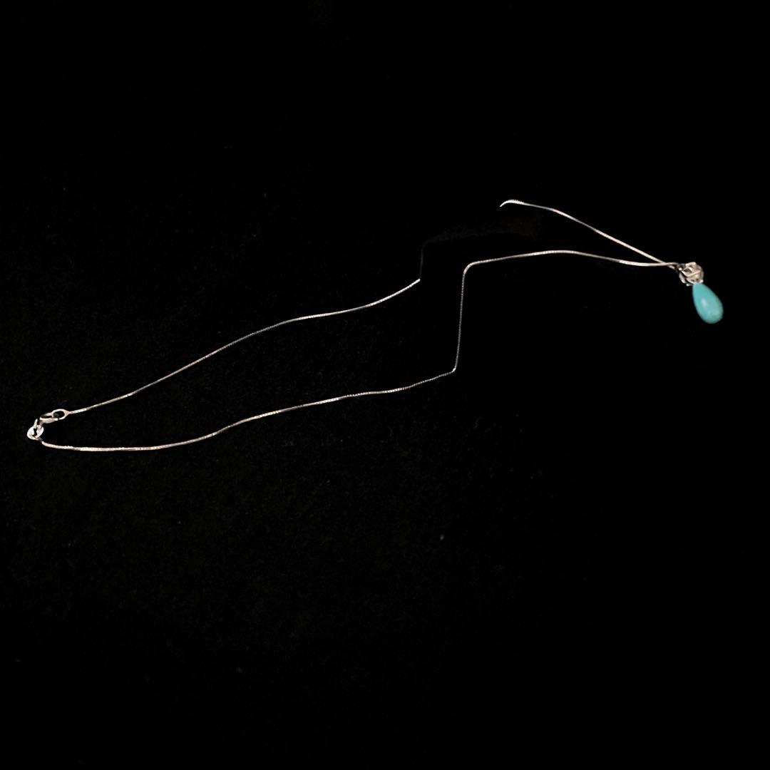 k18 シルバー925 ネックス　オパール ターコイズ　ティアドロップ