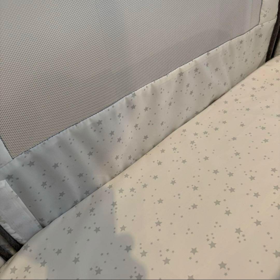 【2024年改良モデル】Hzdmj ベビーベッド 折畳キャスター付き 蚊帳付き