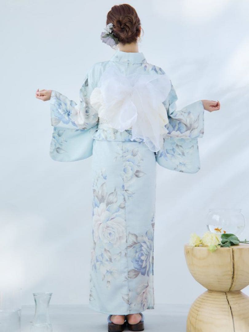 【超美品】sugar 三上悠亜着用 クラシカルローズブルー 浴衣 3点セット！