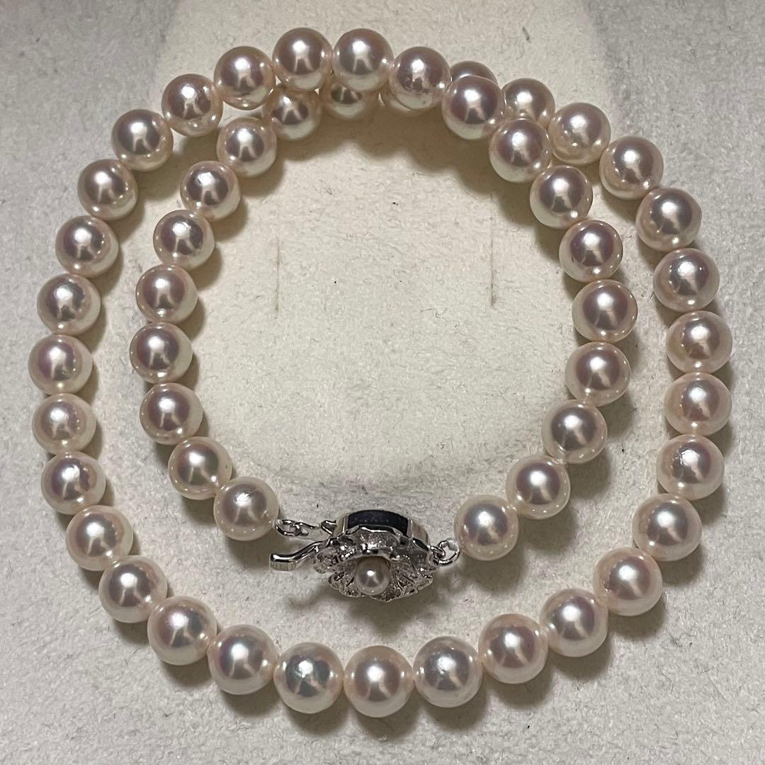 【テリ抜群✨大珠】 あこや真珠 ネックレス 7.5-8.0 アコヤパール 本真珠