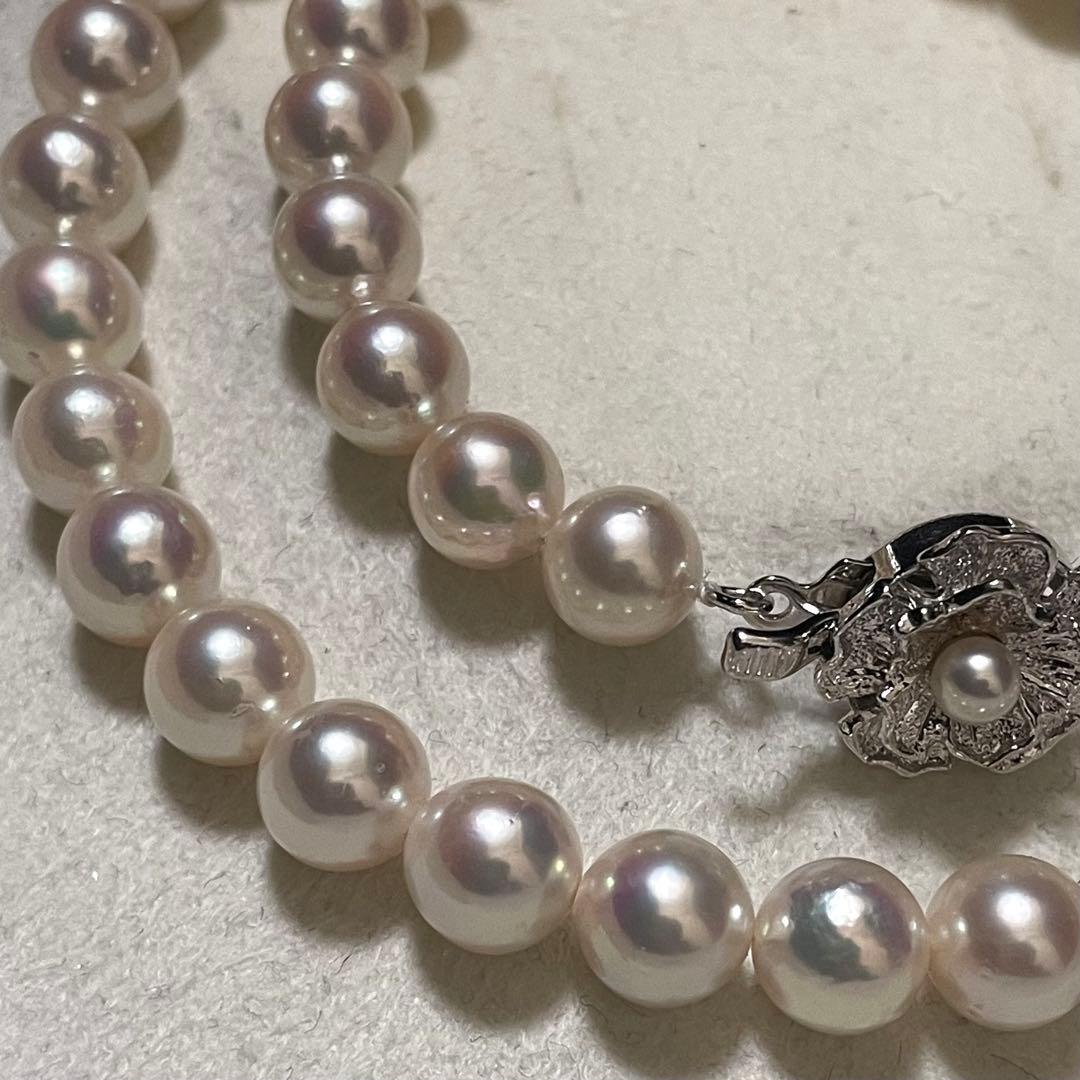 【テリ抜群✨大珠】 あこや真珠 ネックレス 7.5-8.0 アコヤパール 本真珠