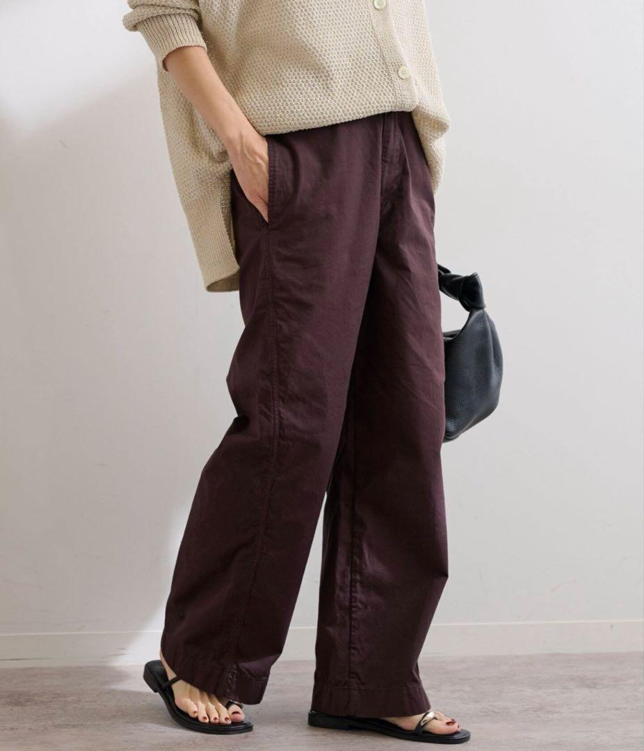 フレームワーク ライトチノ クロップドパンツ ブラウン