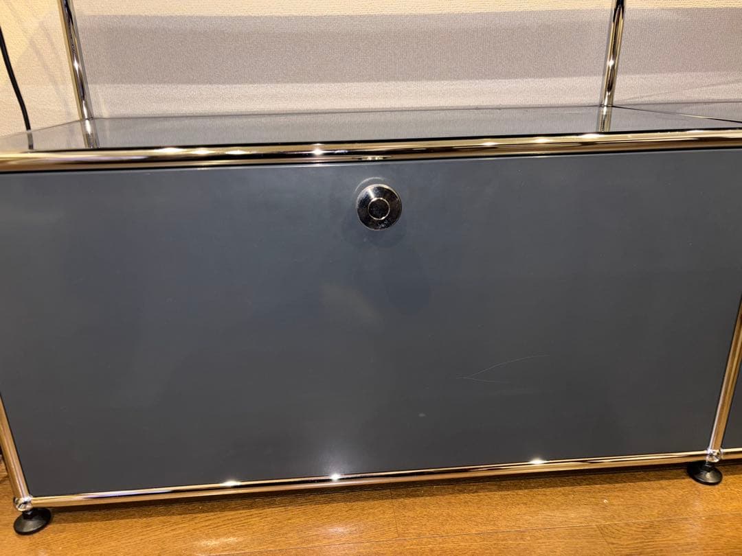 中古 USMハラー｜キャビネット テレビボード 2列2段 アントラサイト
