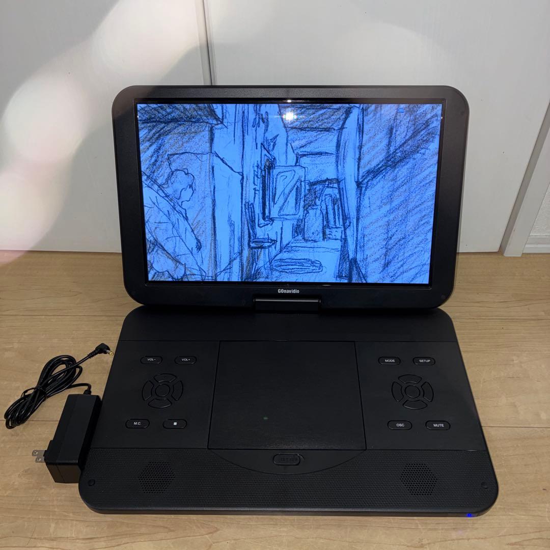 ポータブルブルーレイDVDプレーヤー、15.4インチスクリーン　大画面