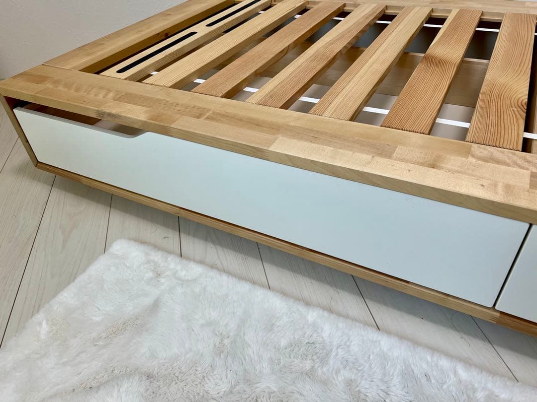 ★送料込★完成品IKEA MANDAL シングルベッド　収納付きマンダール