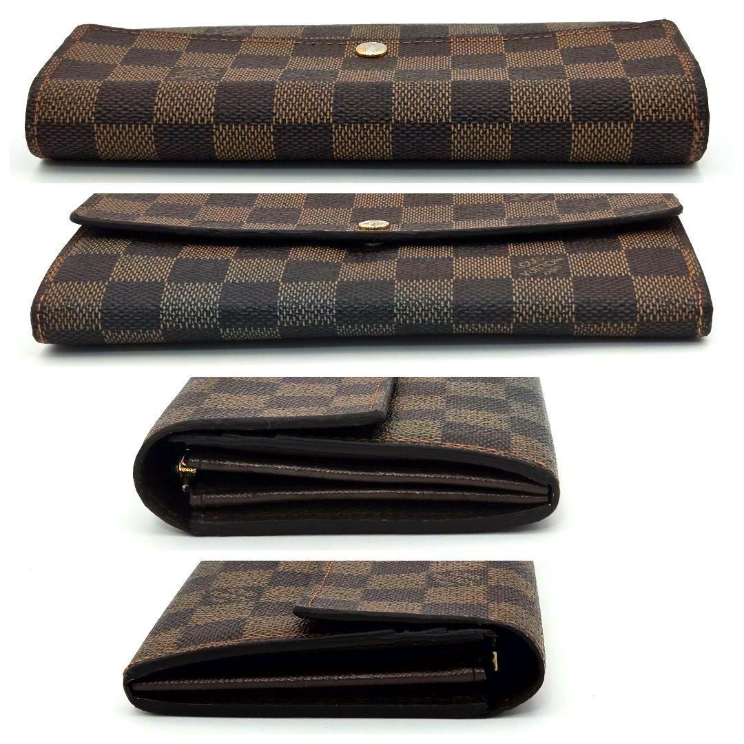 ルイヴィトン ダミエ 長財布 ポルトフォイユ サラ ブラウン N61734